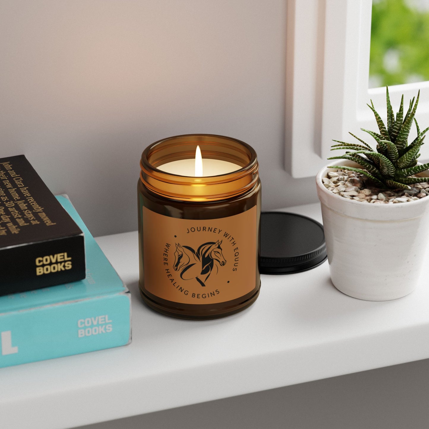 JWE Logo Scented Soy Candle - Amber Jar