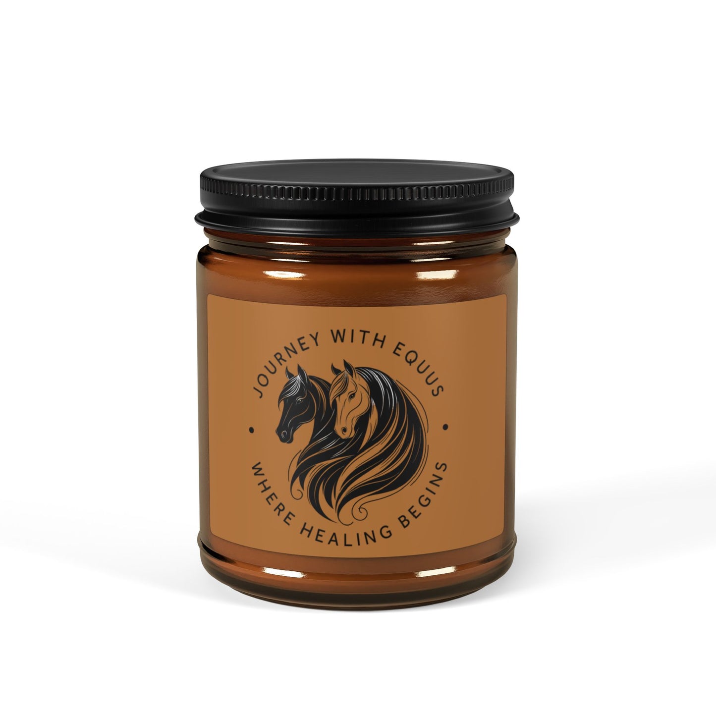 JWE Horse Scented Soy Candle - Amber Jar