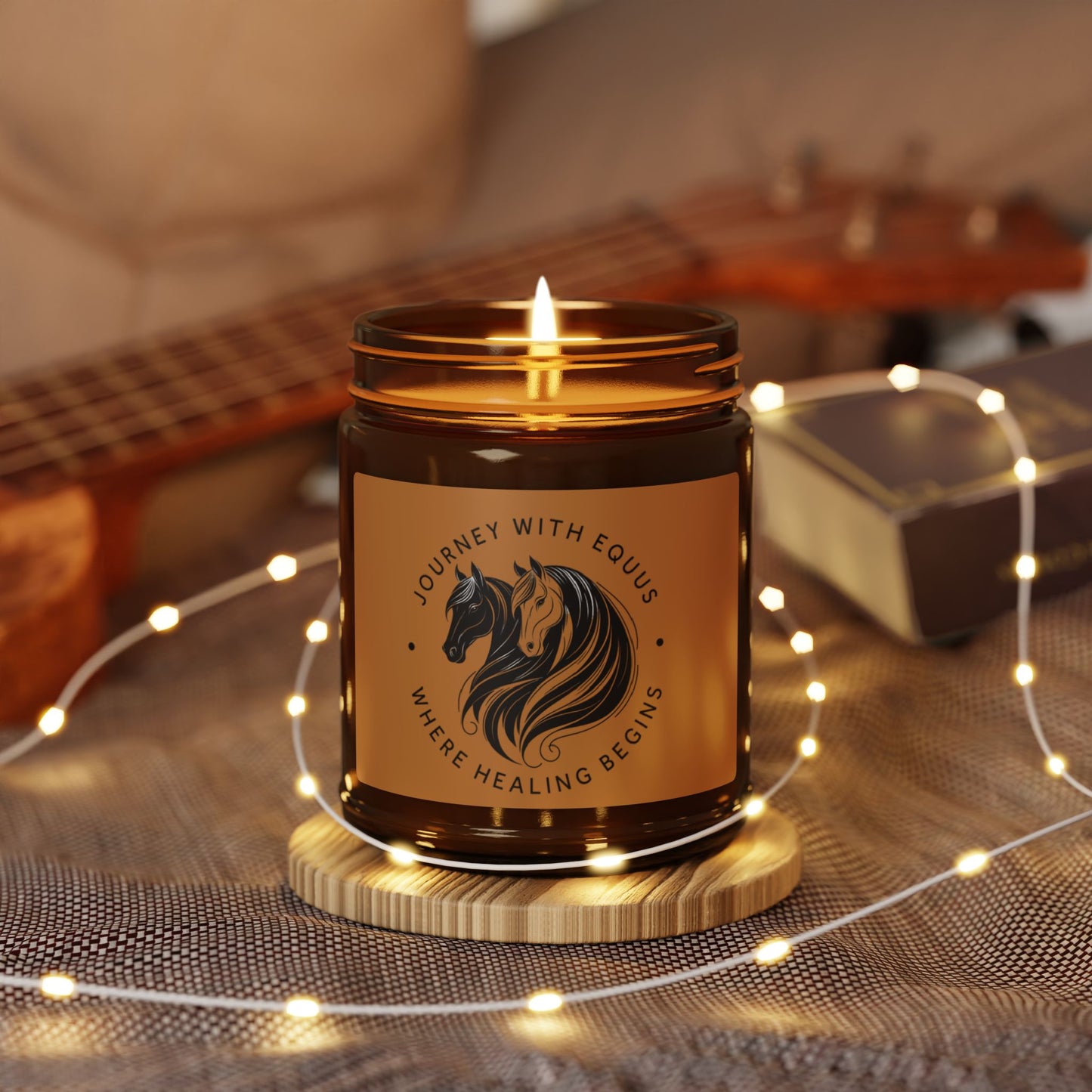 JWE Horse Scented Soy Candle - Amber Jar