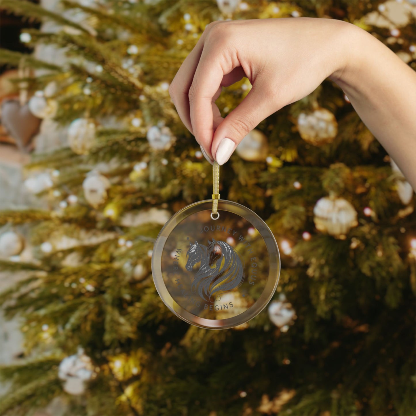 JWE Horse Glass Ornaments
