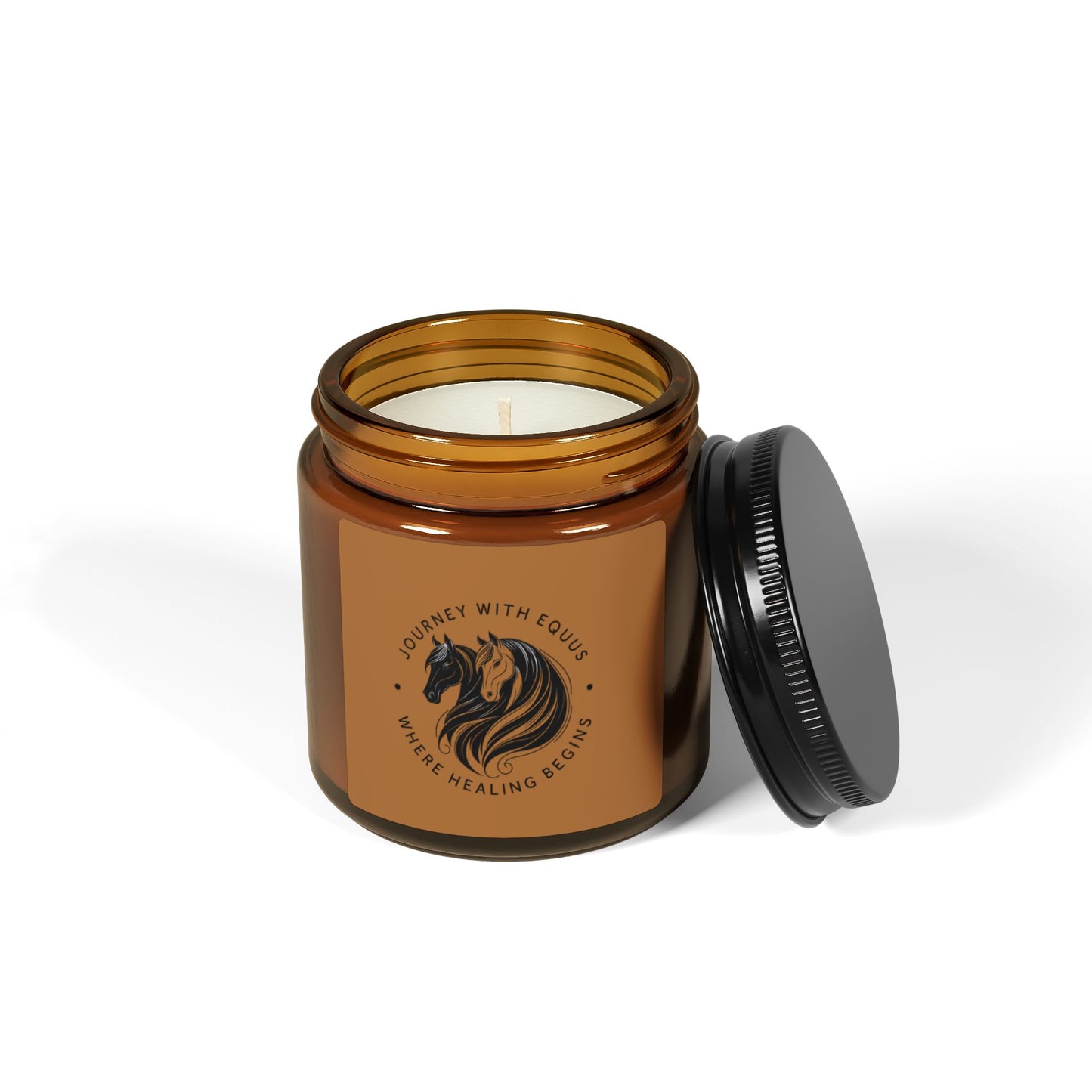 JWE Horse Scented Soy Candle - Amber Jar