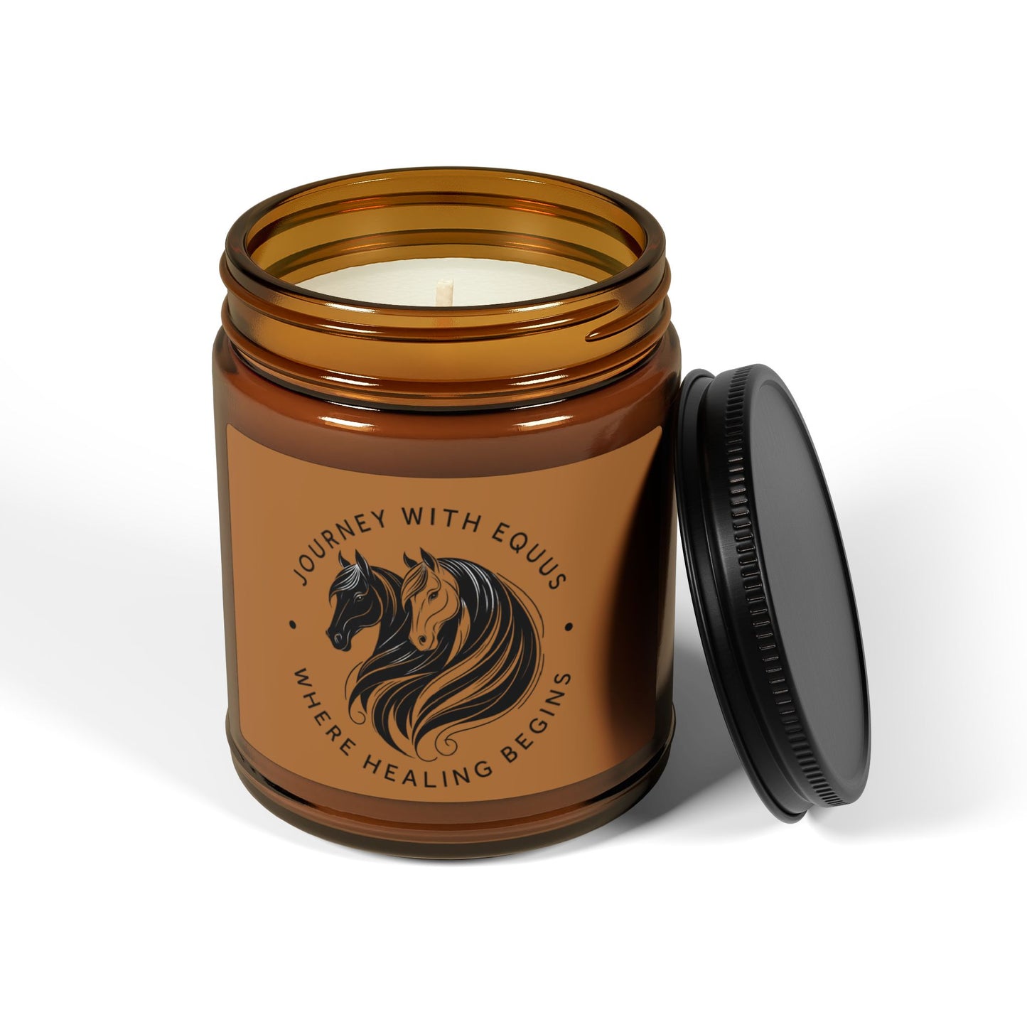 JWE Horse Scented Soy Candle - Amber Jar