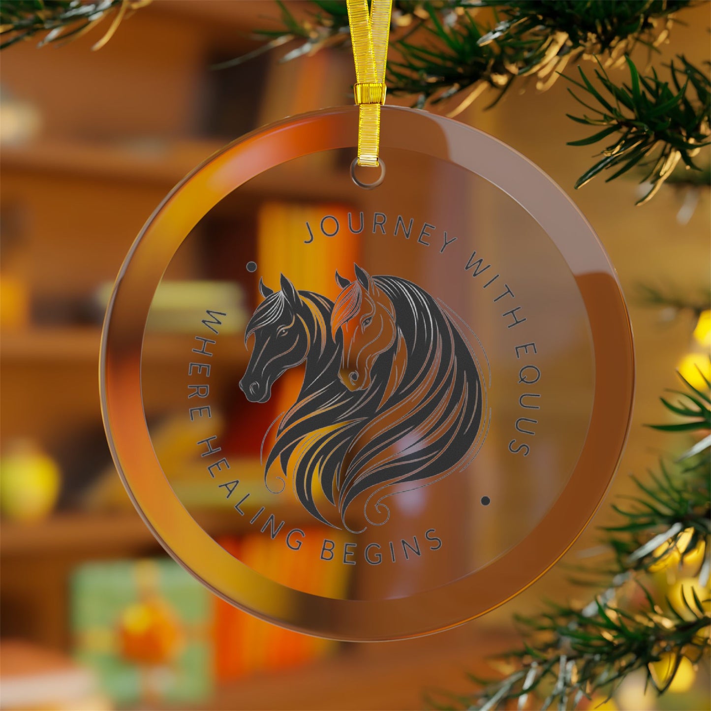 JWE Horse Glass Ornaments
