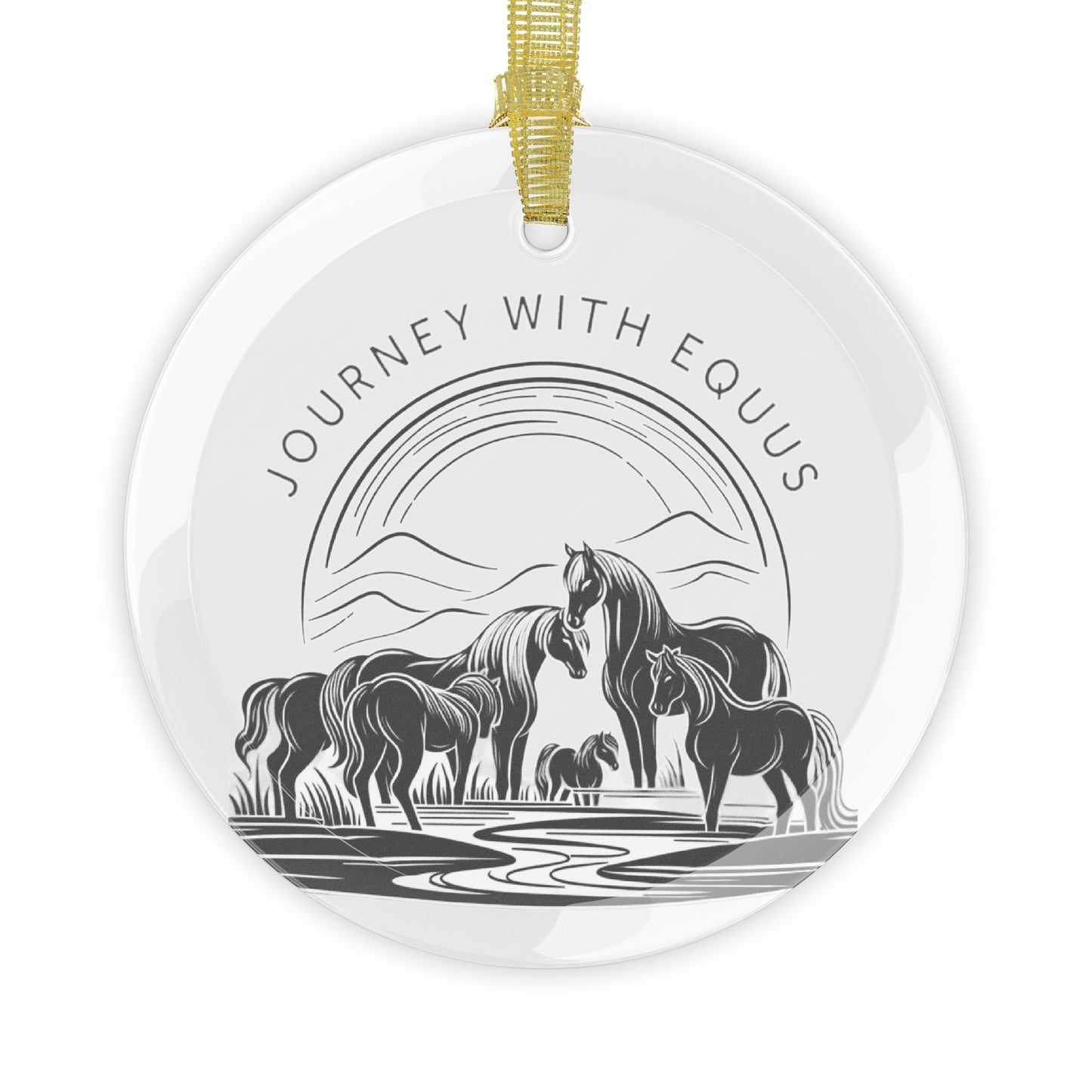 JWE Landscape Logo Glass Ornaments