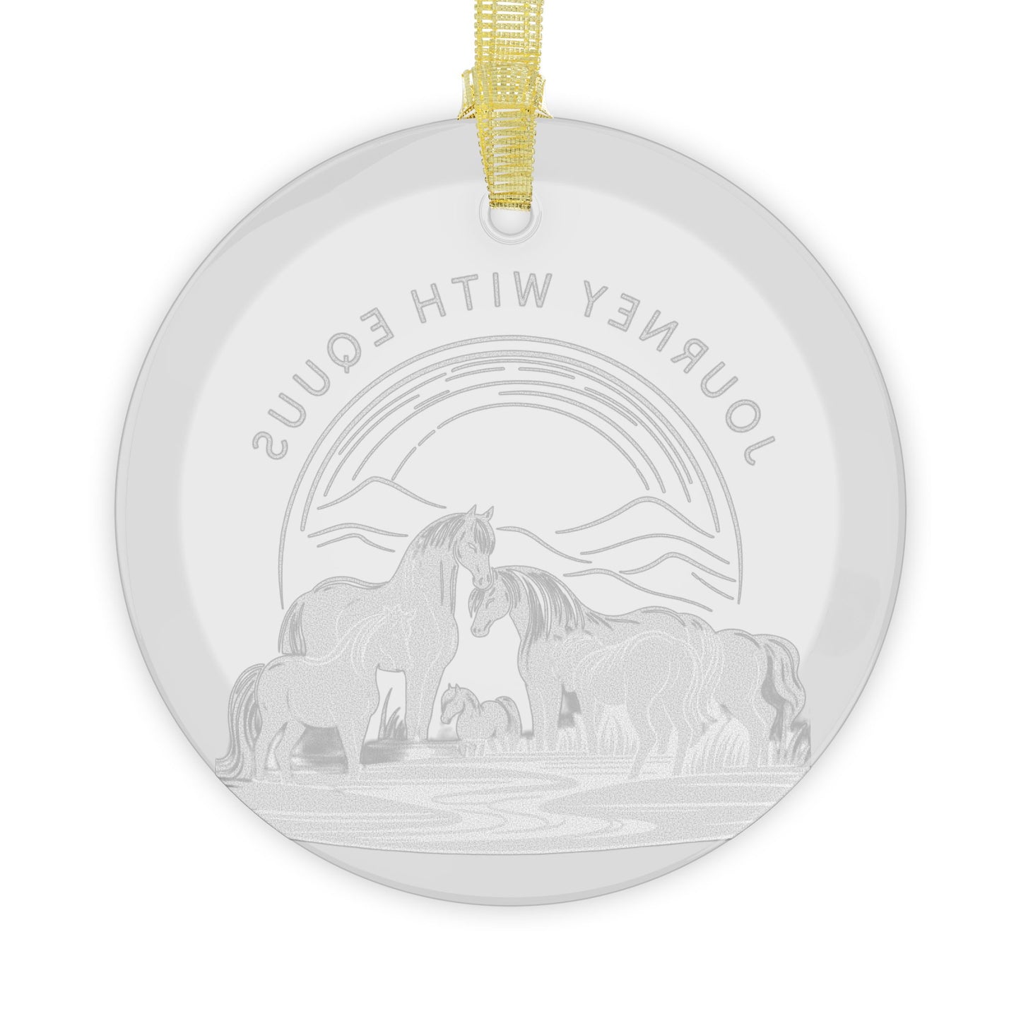 JWE Landscape Logo Glass Ornaments