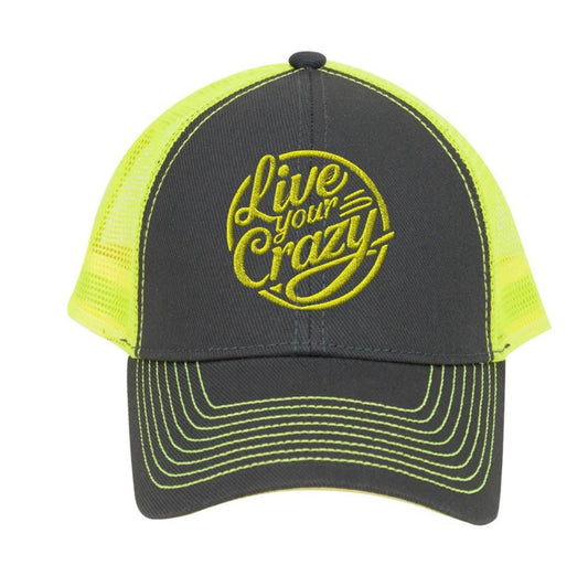 Live Your Crazy Neon Yellow Trucker Hat